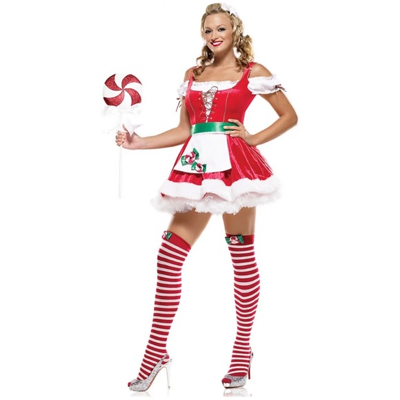 Leg Avenue Miss Peppermint Santa Mrs. Claus Christmas Costume Small - Picture 3 of 4